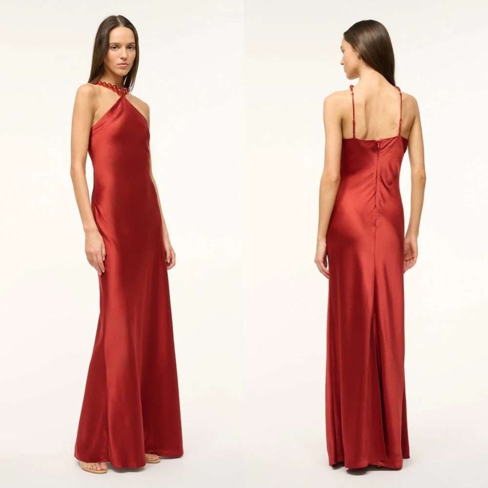 Staud Cadence Maxi Dress in Rust red Size 6 - Picture 3 of 14